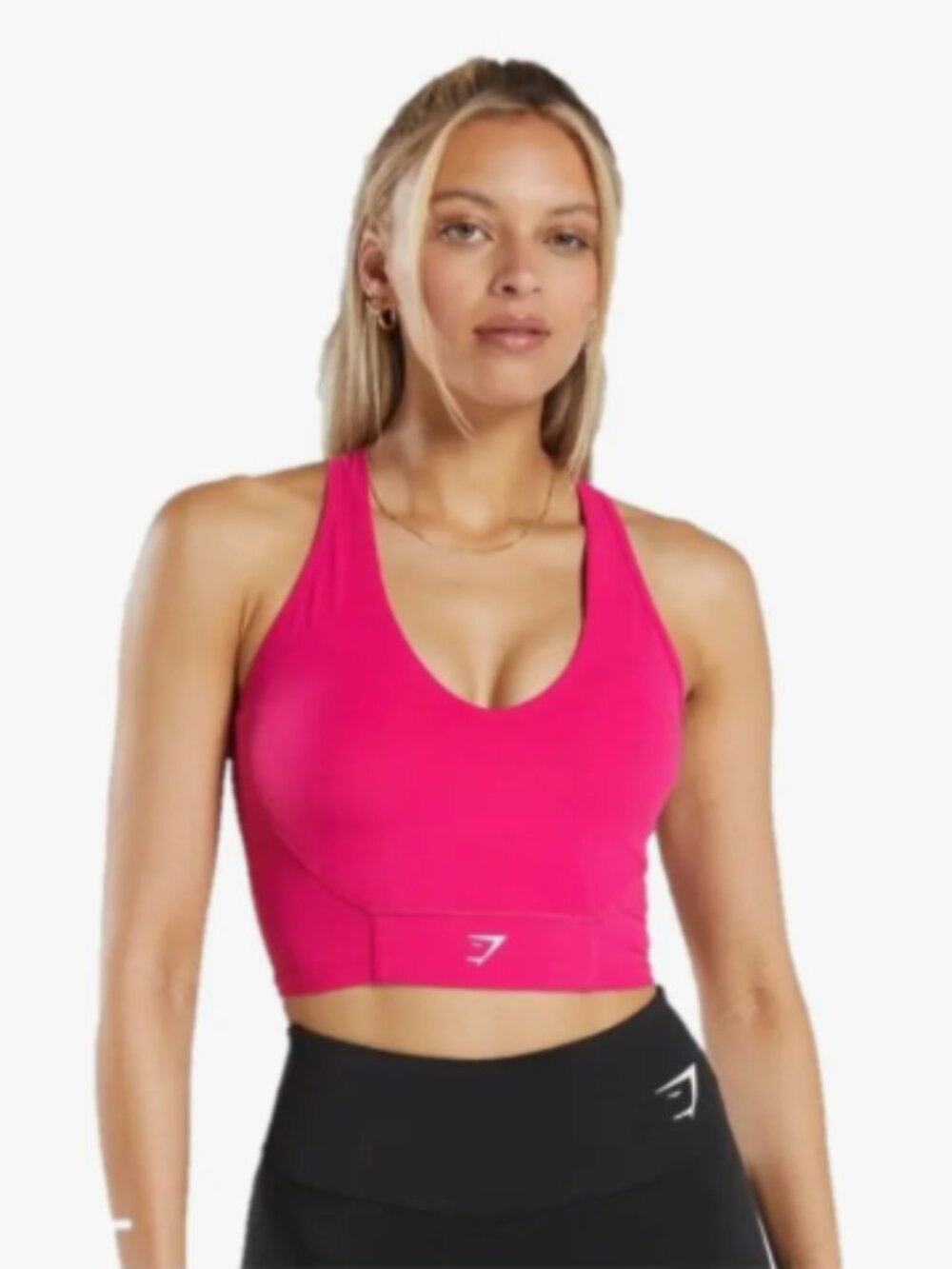 Gymshark Crop Mesh Tank - Bold Magenta